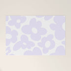 retro flowers / lilac Welcome Mat Gallery Image 1
