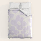 retro flowers / lilac Comforter Gallery Image 6