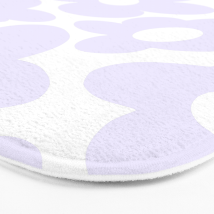 retro flowers / lilac Bath Mat Gallery Image 3