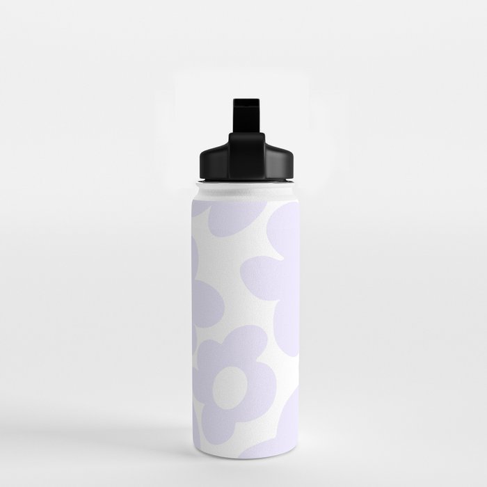 retro flowers / lilac Water Bottle Gallery Image 2