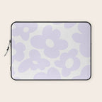 retro flowers / lilac Laptop Sleeve Gallery Image 1