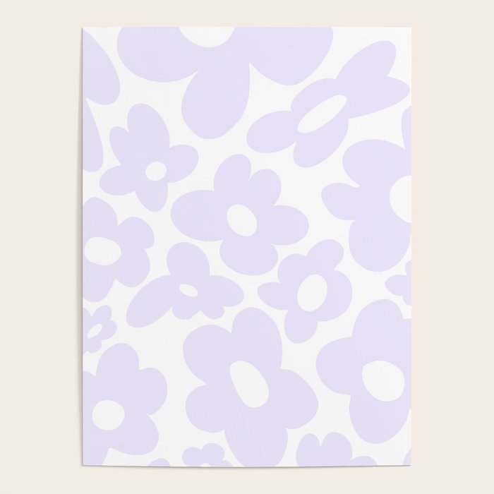 retro flowers / lilac Poster Gallery Image 4