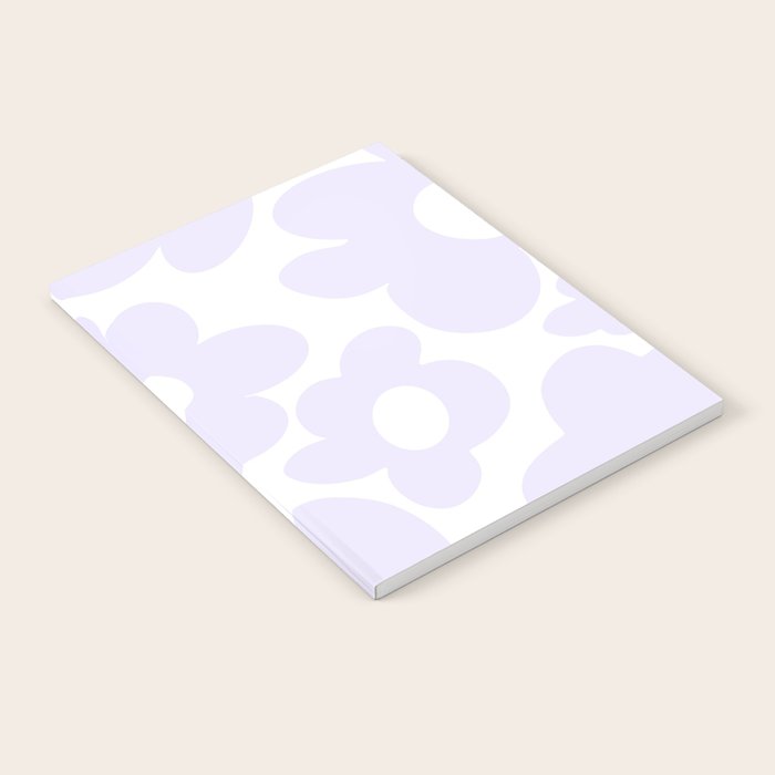 retro flowers / lilac Notebook Gallery Image 1