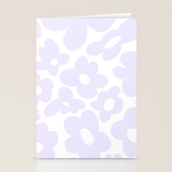 retro flowers / lilac Stationery Card Gallery Image 2