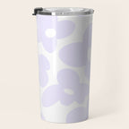 retro flowers / lilac Travel Mug Gallery Image 3