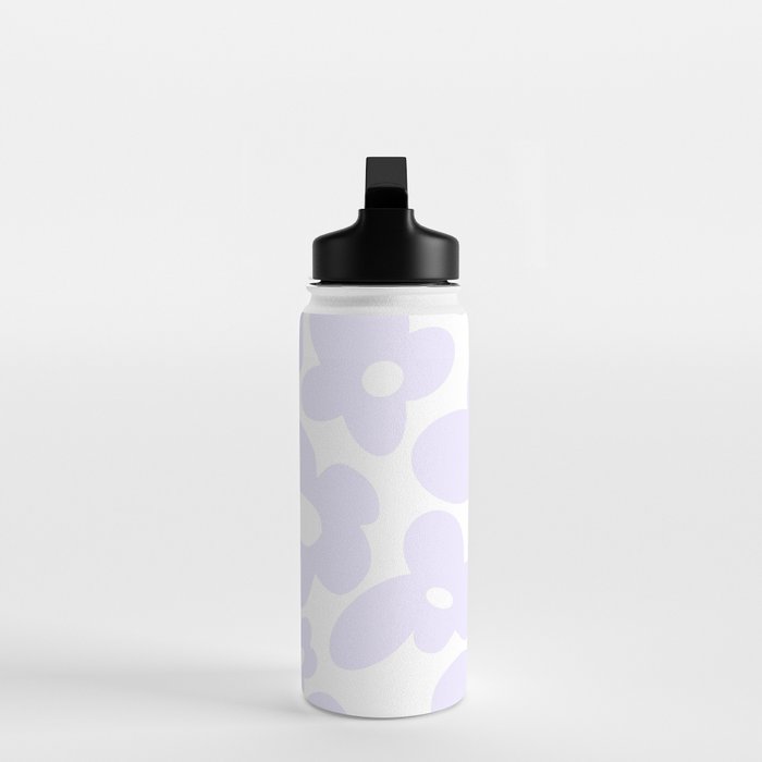 retro flowers / lilac Water Bottle Gallery Image 3