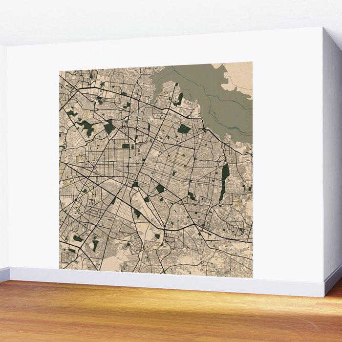 Guadalajara City Map of Jalisco, Mexico - Vintage Wall Mural Gallery Image 2