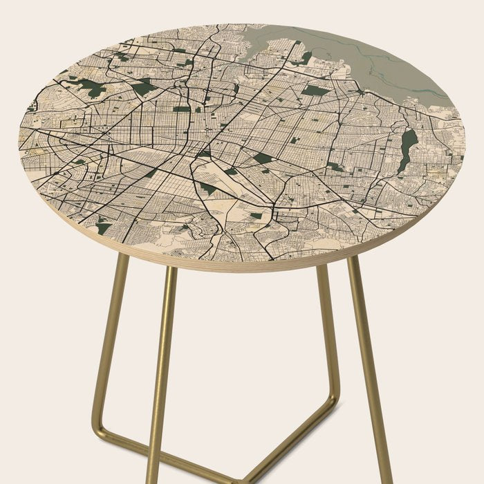 Guadalajara City Map of Jalisco, Mexico - Vintage Side Table Gallery Image 2