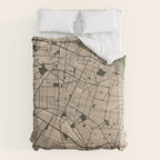 Guadalajara City Map of Jalisco, Mexico - Vintage Duvet Cover Gallery Image 6