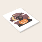 Spooky Cat on a Pumpkin Notebook Gallery Image 2