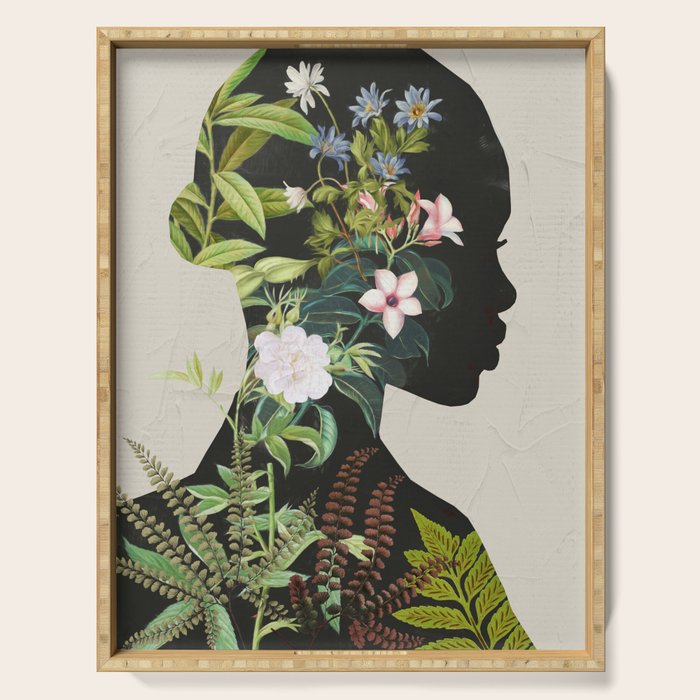 Floral Portrait 16 Serving Tray Gallery Image 1