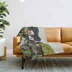 Floral Portrait 16 Throw Blanket Gallery Image 1