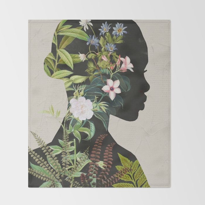 Floral Portrait 16 Throw Blanket Gallery Image 2