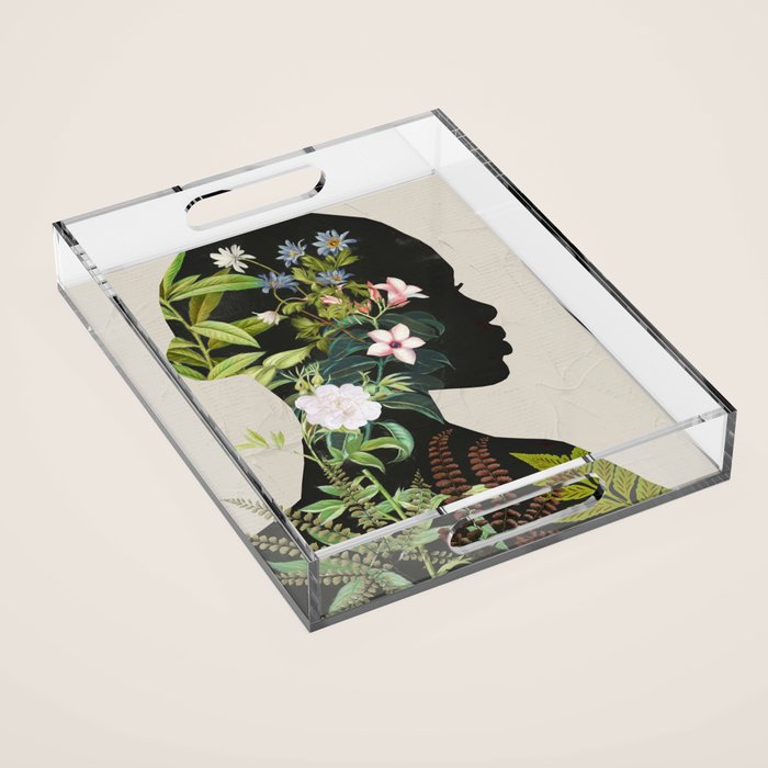 Floral Portrait 16 Acrylic Tray Gallery Image 1