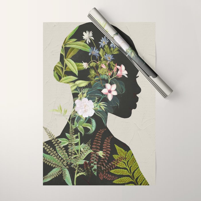 Floral Portrait 16 Wrapping Paper Gallery Image 1