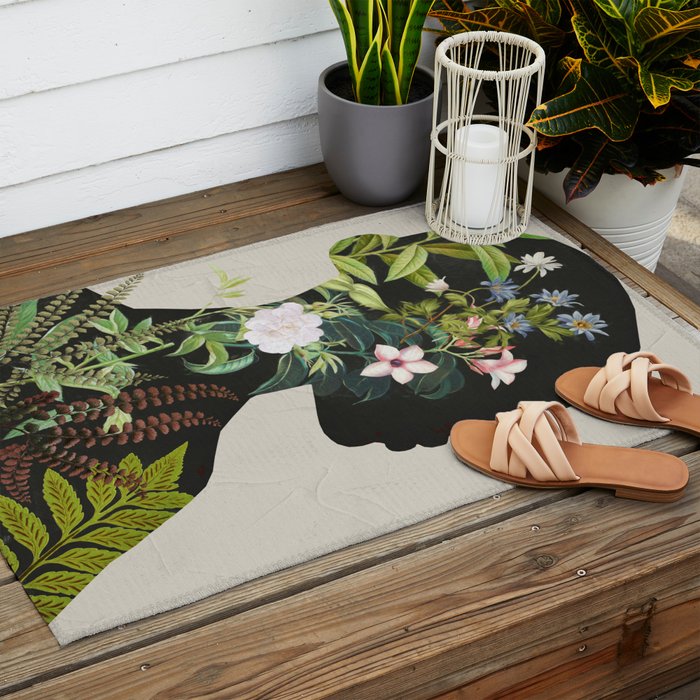 Floral Portrait 16 Outdoor Rug Gallery Image 2