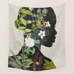Floral Portrait 16 Wall Tapestry Gallery Image 4