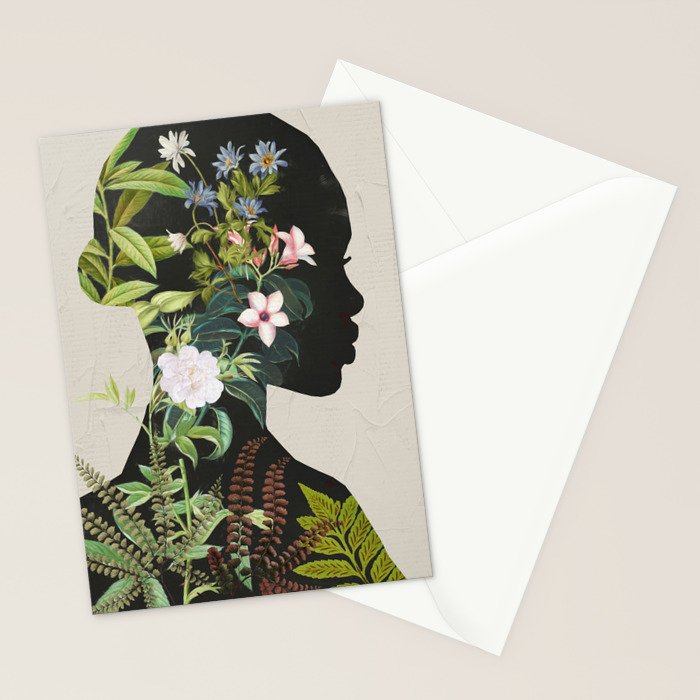 Floral Portrait 16 Stationery Card Gallery Image 2