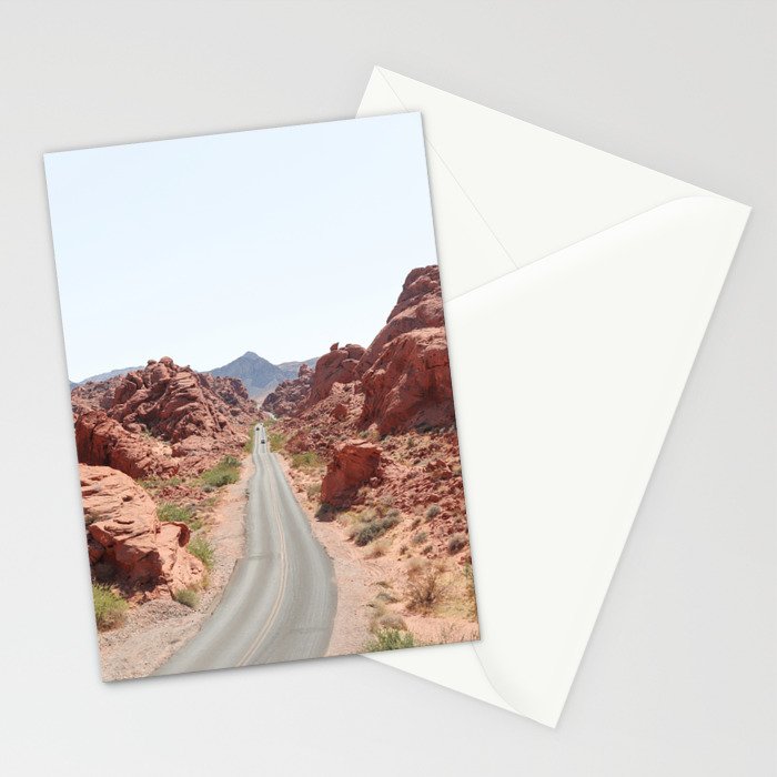 Roads Of Nevada Desert Picture | Valley Of Fire State Park Art Print | USA Travel Photography Stationery Card Gallery Image 2