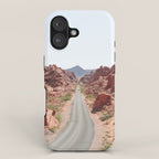 Roads Of Nevada Desert Picture | Valley Of Fire State Park Art Print | USA Travel Photography iPhone Case Gallery Image 1
