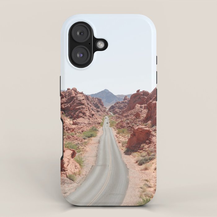 Roads Of Nevada Desert Picture | Valley Of Fire State Park Art Print | USA Travel Photography iPhone Case Gallery Image 1