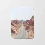 Roads Of Nevada Desert Picture | Valley Of Fire State Park Art Print | USA Travel Photography Bath Mat Gallery Image 1