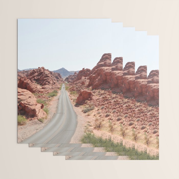 Roads Of Nevada Desert Picture | Valley Of Fire State Park Art Print | USA Travel Photography Wrapping Paper Gallery Image 3