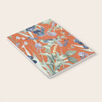 Exotic Wildlife Floral Garden on Orange Notebook Gallery Image 3