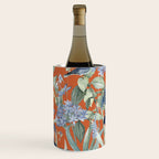 Exotic Wildlife Floral Garden on Orange Wine Chiller Gallery Image 3