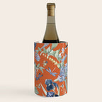 Exotic Wildlife Floral Garden on Orange Wine Chiller Gallery Image 1