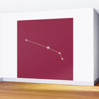 Aries Zodiac Star Constellation Line Art Pink Wall Mural Gallery Image 2