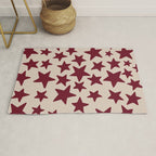 Wine Wonky Stars Rug Gallery Image 1
