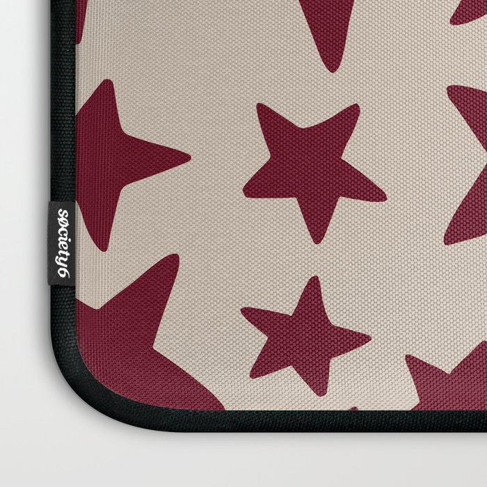 Wine Wonky Stars Laptop Sleeve Gallery Image 3