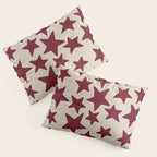 Wine Wonky Stars Pillow Sham Gallery Image 3