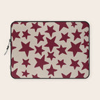 Wine Wonky Stars Laptop Sleeve Gallery Image 1
