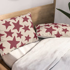 Wine Wonky Stars Pillow Sham Gallery Image 2