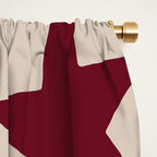 Wine Wonky Stars Window Curtain Gallery Image 2
