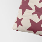 Wine Wonky Stars Pillow Sham Gallery Image 4