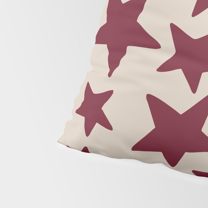 Wine Wonky Stars Pillow Sham Gallery Image 4