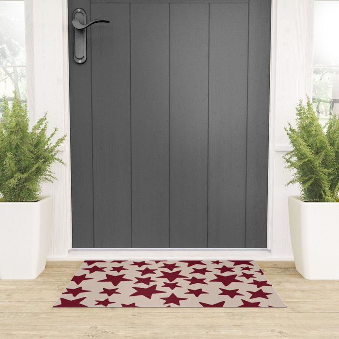 Wine Wonky Stars Welcome Mat Gallery Image 3