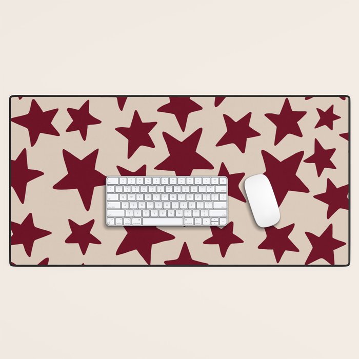 Wine Wonky Stars Desk Mat Gallery Image 1