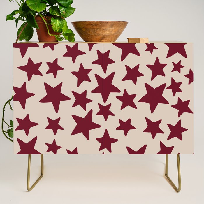 Wine Wonky Stars Credenza Gallery Image 1