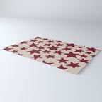 Wine Wonky Stars Rug Gallery Image 3