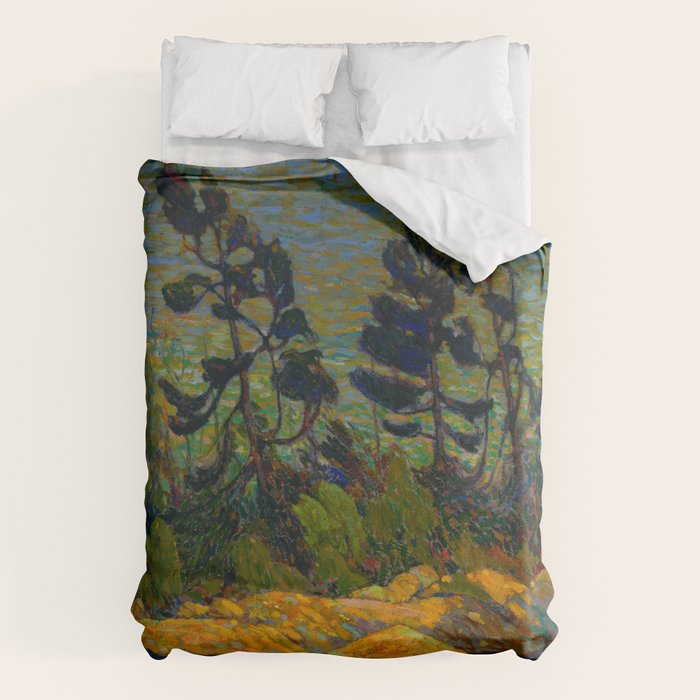 Tom Thomson Byng Inlet Georgian Bay winter 1914-1915 Canadian Landscape Artist Duvet Cover Gallery Image 1