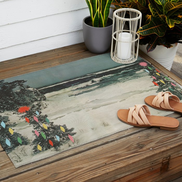 Christmas Beach Outdoor Rug Gallery Image 2