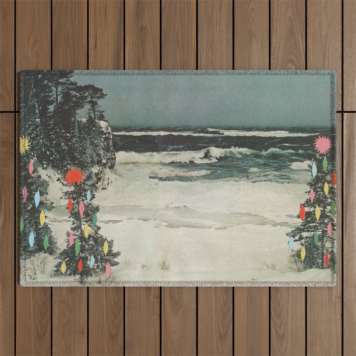 Christmas Beach Outdoor Rug Gallery Image 1