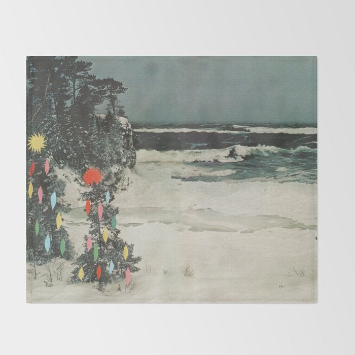 Christmas Beach Throw Blanket Gallery Image 2