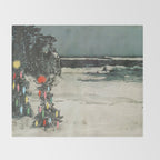 Christmas Beach Throw Blanket Gallery Image 2
