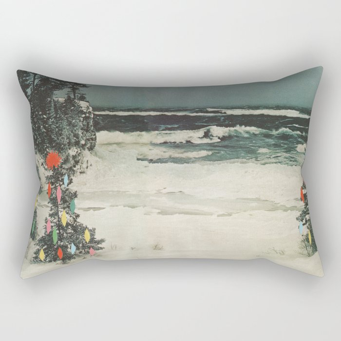 Christmas Beach Rectangular Pillow Gallery Image 2