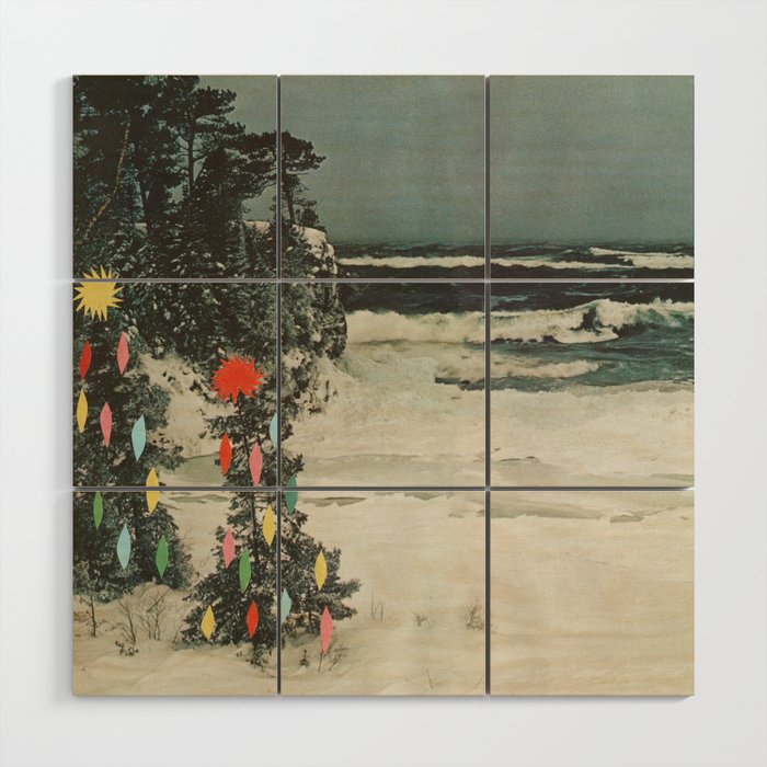 Christmas Beach Wood Wall Art Gallery Image 1
